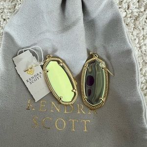Kendra Scott Danielle Gold Statement Earrings in Dichroic Glass